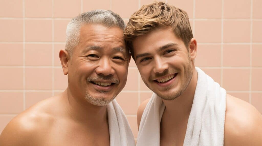 gay men over 50 sauna